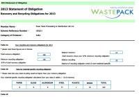 Wastepack Statement of Obligation 2013